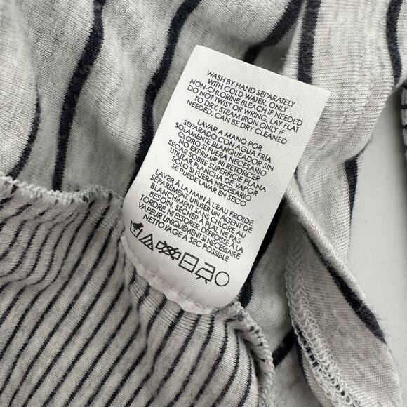 Cabi 3806 Pivot Tee Womens Small Gray Black Striped Boxy Stretch Oversized - Picture 13 of 16